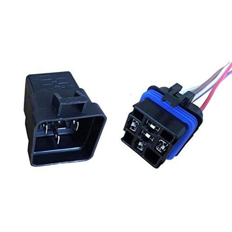 A-Team Performance 5-Pin Waterproof Relay Connector â€“ 12V 40A SPDT Sealed Relay with Socket, 12-Inch Pigtail - Plug-in Mount with Voltage Spike Protection - for Battery Terminals - Image 1